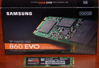 500GB Samung 860 EVO SATA m.2 V-Nand SSD (Model: MZ-N6E500) 2018